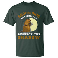Funny Groundhog Day T Shirt Groundhog Meteorology Respect The Shadow - Wonder Print Shop