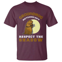 Funny Groundhog Day T Shirt Groundhog Meteorology Respect The Shadow - Wonder Print Shop