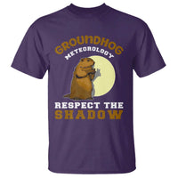 Funny Groundhog Day T Shirt Groundhog Meteorology Respect The Shadow - Wonder Print Shop