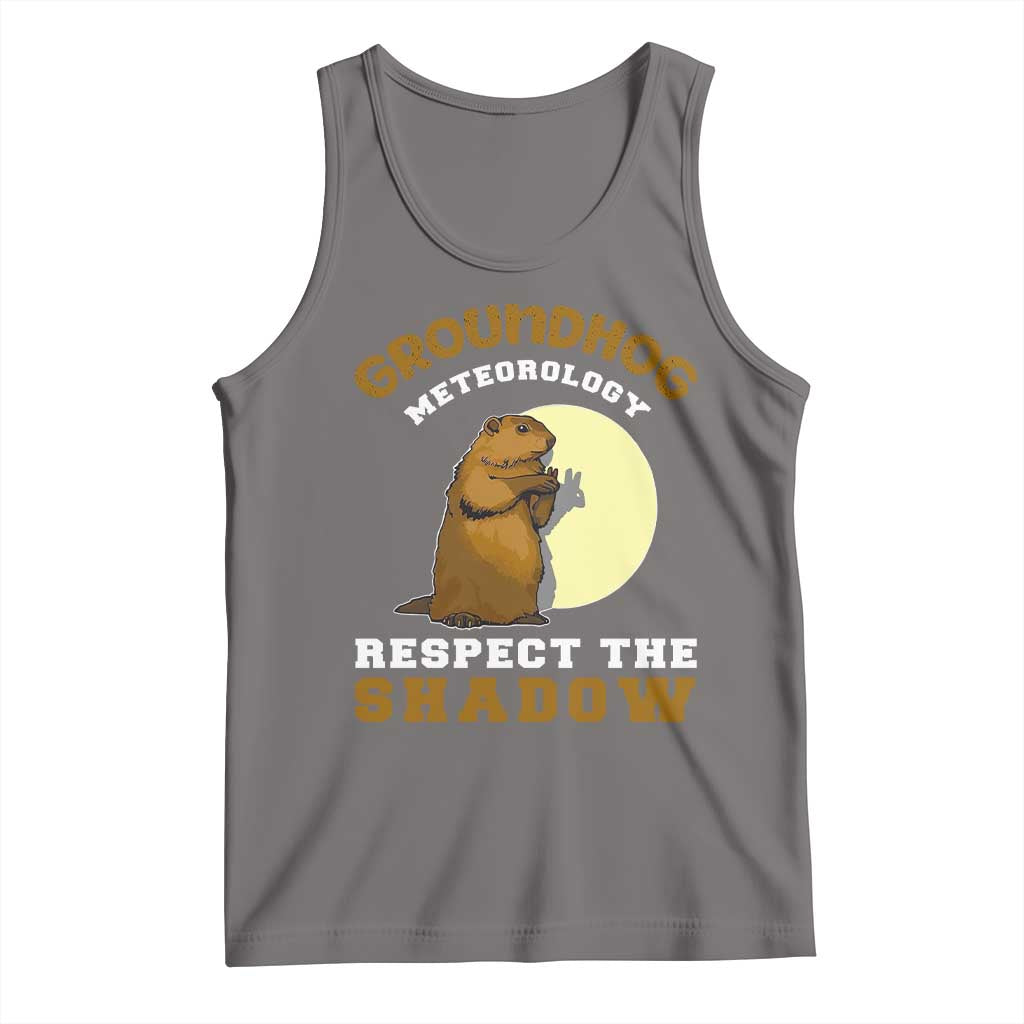 Funny Groundhog Day Tank Top Groundhog Meteorology Respect The Shadow - Wonder Print Shop