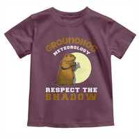 Funny Groundhog Day Toddler T Shirt Groundhog Meteorology Respect The Shadow - Wonder Print Shop