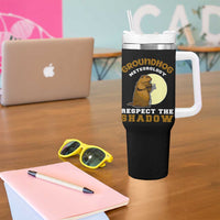 Funny Groundhog Day Tumbler With Handle Groundhog Meteorology Respect The Shadow - undefined