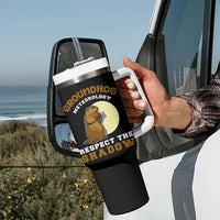 Funny Groundhog Day Tumbler With Handle Groundhog Meteorology Respect The Shadow - undefined
