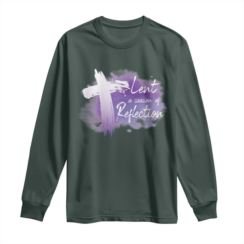 Ash Wednesday Long Sleeve Shirt Lent A Season Of Reflection Ashes Cross Christian Religious