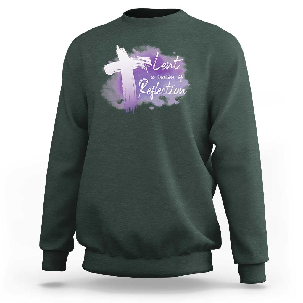 Ash Wednesday Sweatshirt Lent A Season Of Reflection Ashes Cross Christian Religious