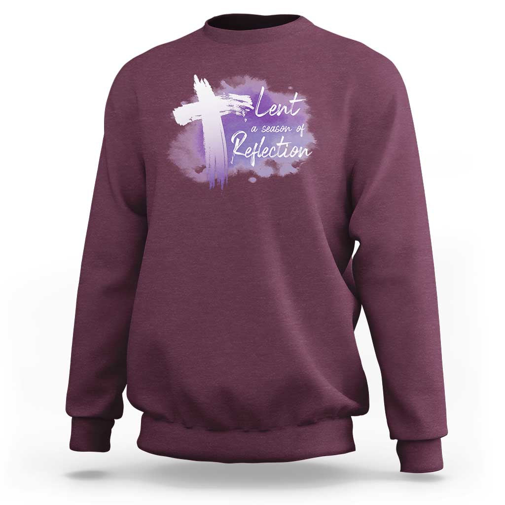 Ash Wednesday Sweatshirt Lent A Season Of Reflection Ashes Cross Christian Religious