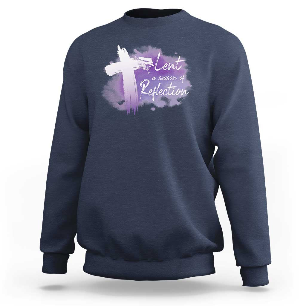 Ash Wednesday Sweatshirt Lent A Season Of Reflection Ashes Cross Christian Religious