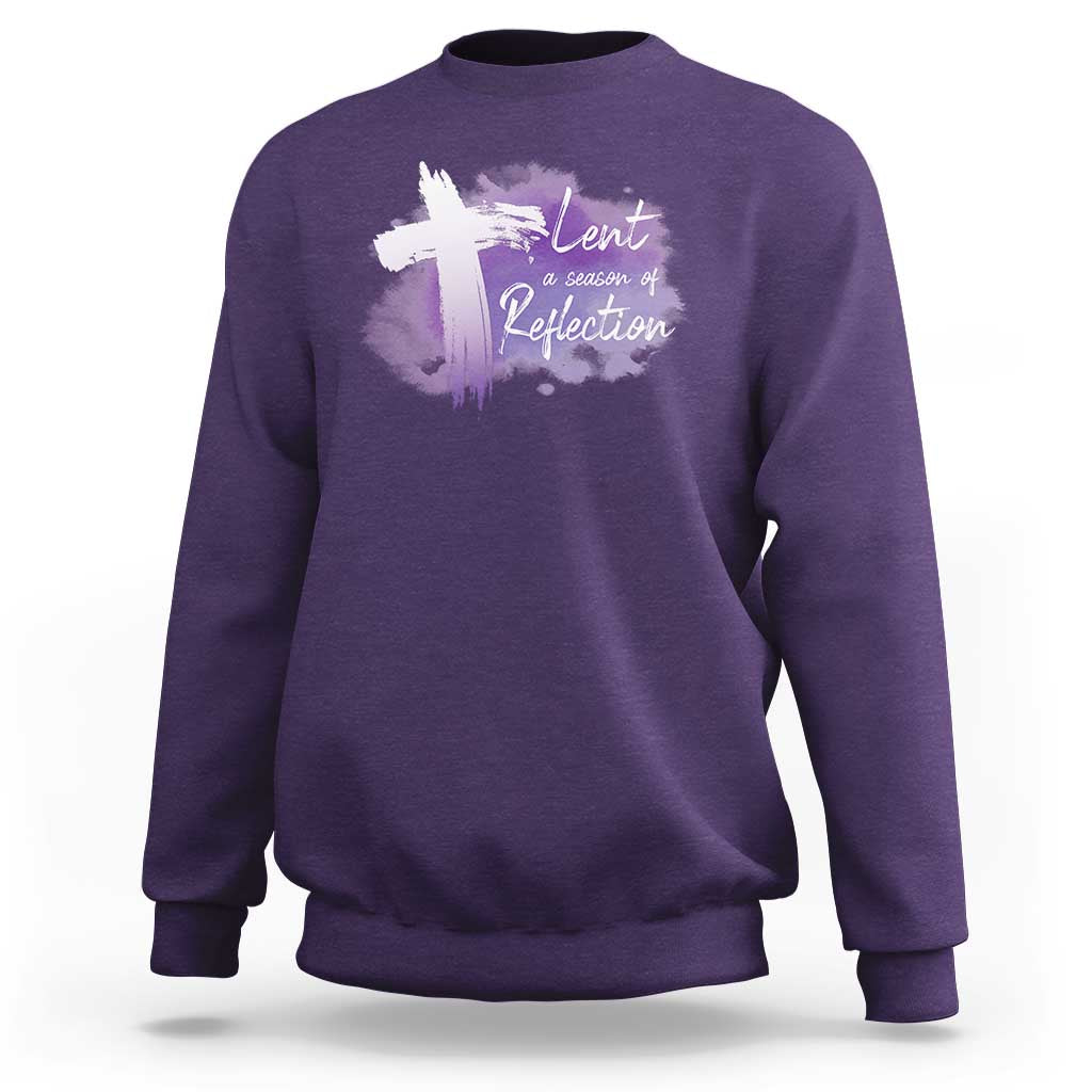 Ash Wednesday Sweatshirt Lent A Season Of Reflection Ashes Cross Christian Religious