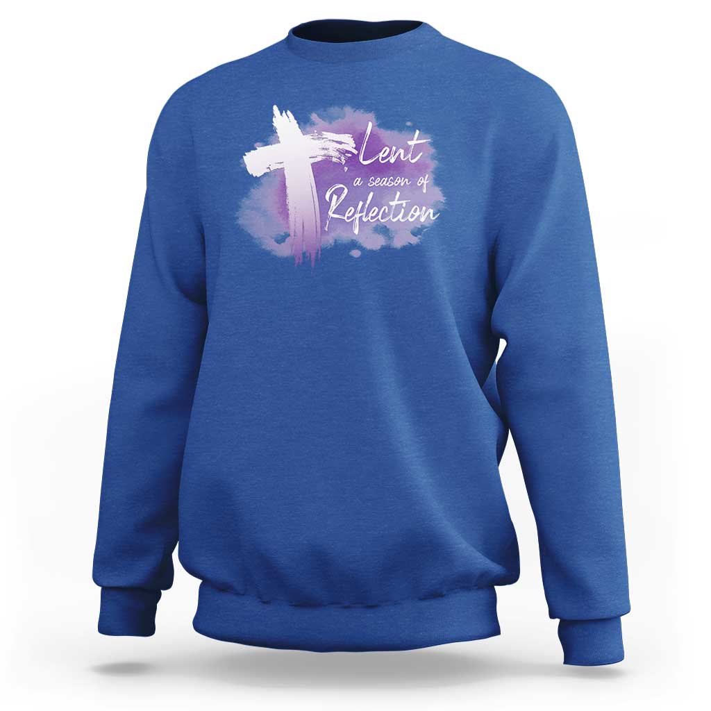 Ash Wednesday Sweatshirt Lent A Season Of Reflection Ashes Cross Christian Religious