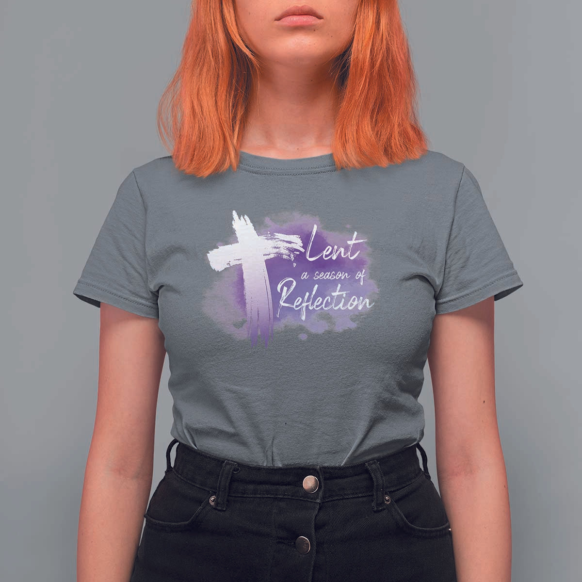 Ash Wednesday T Shirt For Women Lent A Season Of Reflection Ashes Cross Christian Religious