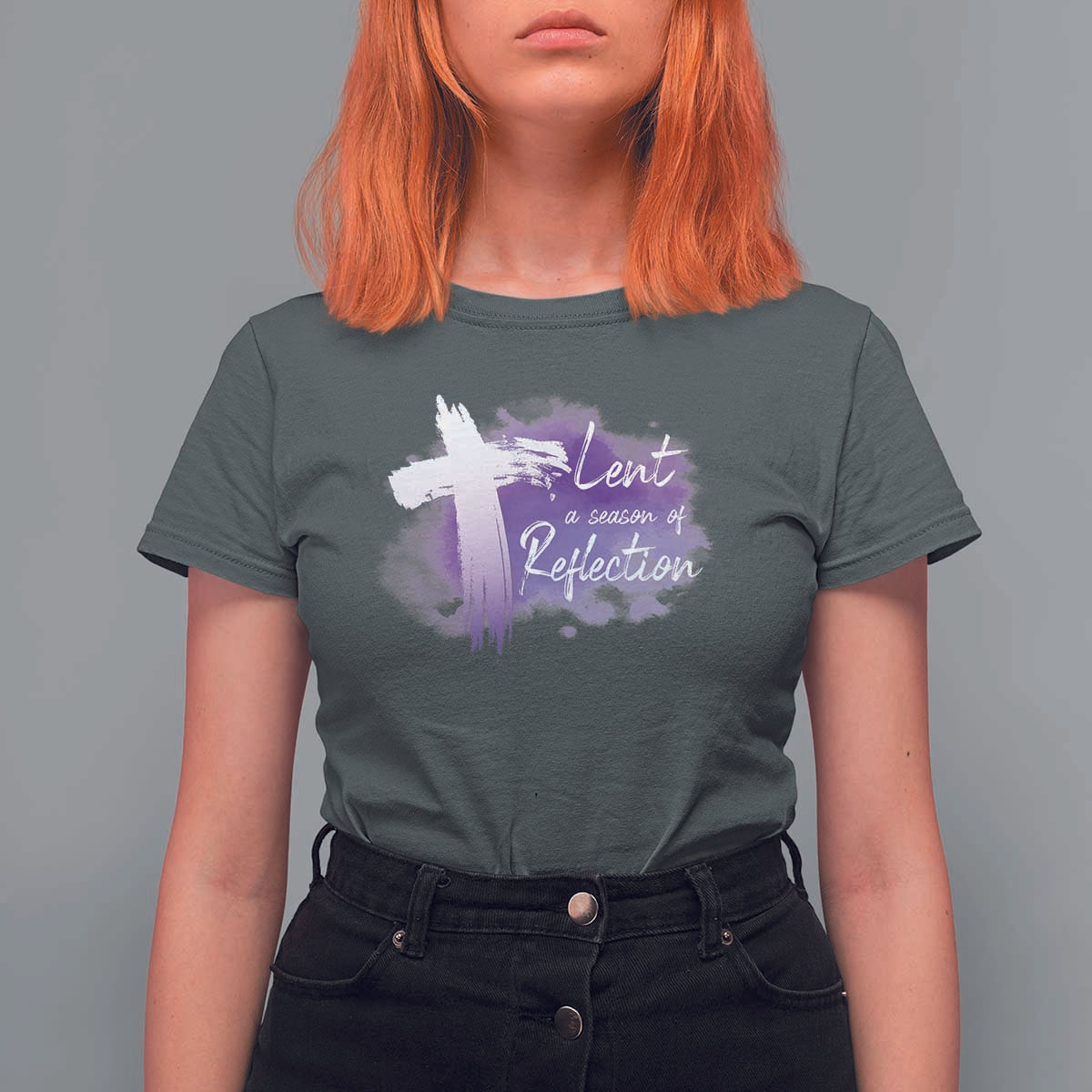 Ash Wednesday T Shirt For Women Lent A Season Of Reflection Ashes Cross Christian Religious