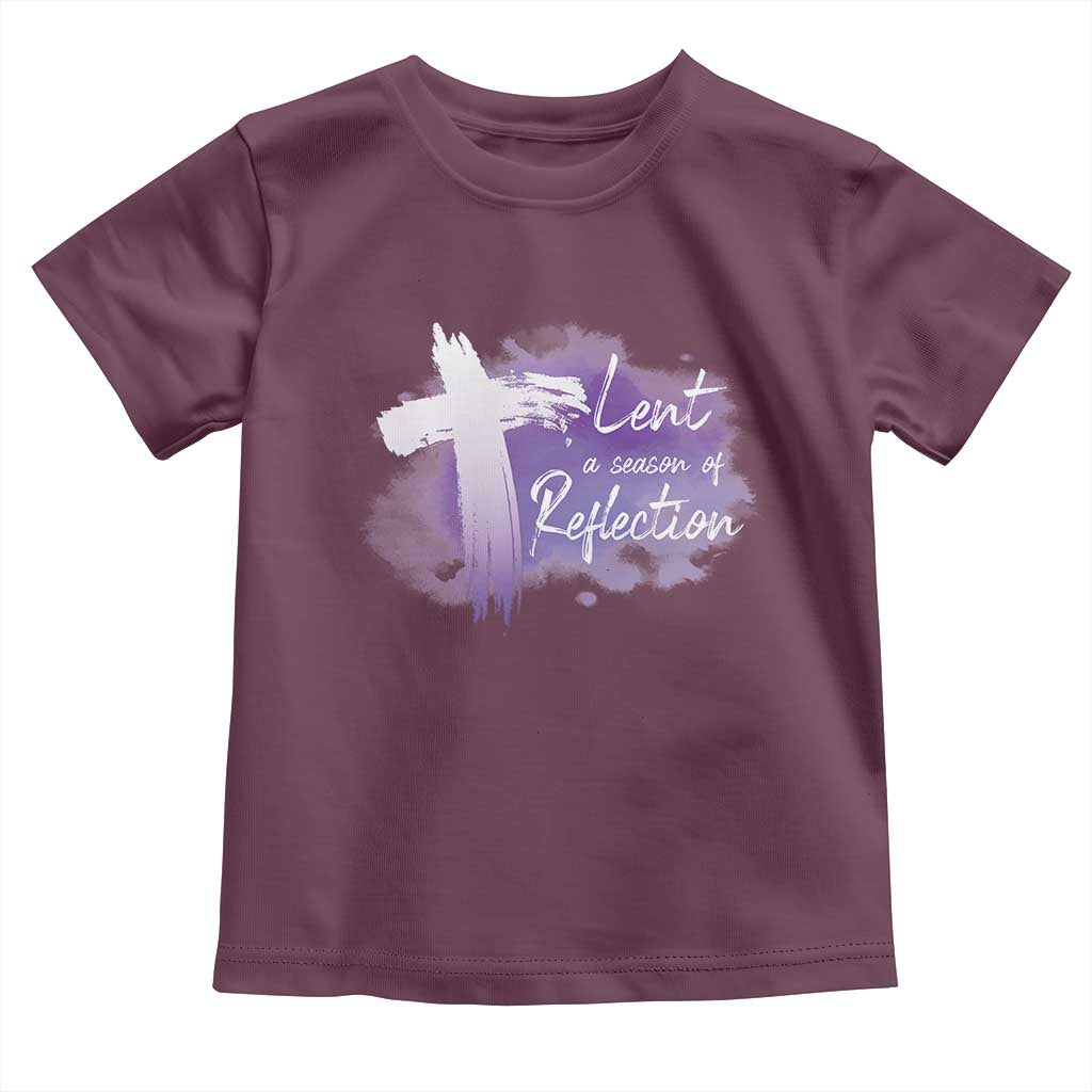 Ash Wednesday Toddler T Shirt Lent A Season Of Reflection Ashes Cross Christian Religious