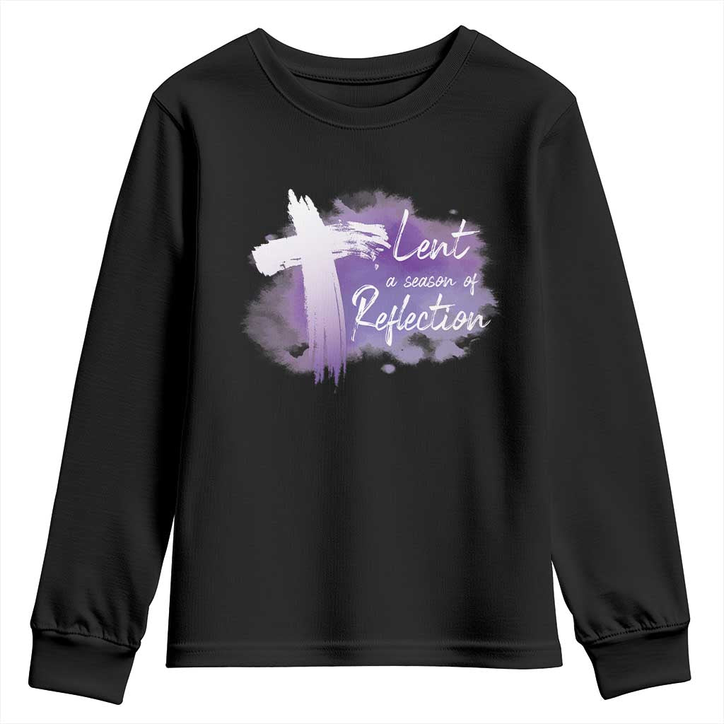 Ash Wednesday Youth Sweatshirt Lent A Season Of Reflection Ashes Cross Christian Religious