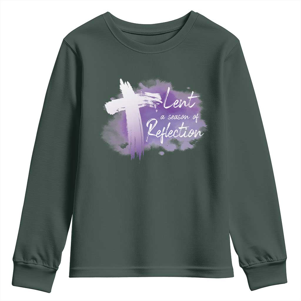 Ash Wednesday Youth Sweatshirt Lent A Season Of Reflection Ashes Cross Christian Religious