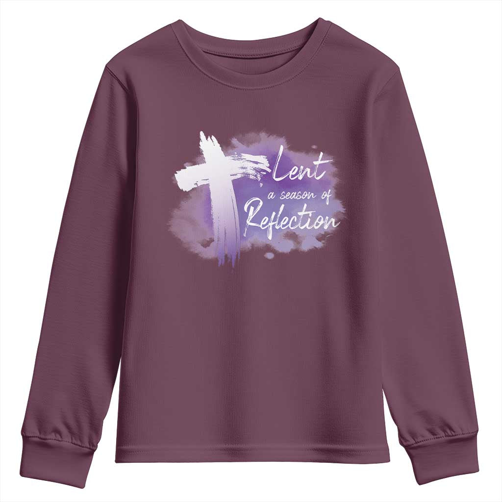 Ash Wednesday Youth Sweatshirt Lent A Season Of Reflection Ashes Cross Christian Religious
