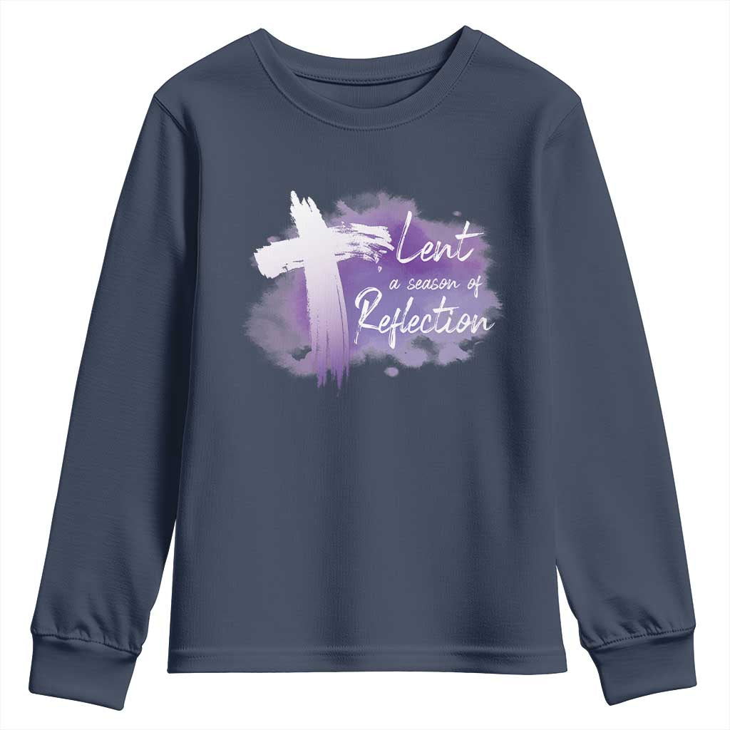 Ash Wednesday Youth Sweatshirt Lent A Season Of Reflection Ashes Cross Christian Religious