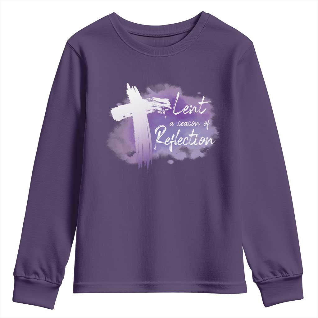 Ash Wednesday Youth Sweatshirt Lent A Season Of Reflection Ashes Cross Christian Religious