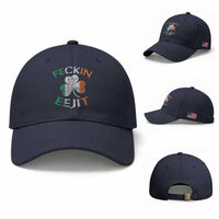 Funny Feckin Eejit Baseball Cap Ireland Irish Slang Shamrock St Patrick's Day
