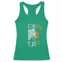 Funny Feckin Eejit Racerback Tank Top Ireland Irish Slang Shamrock St Patrick's Day