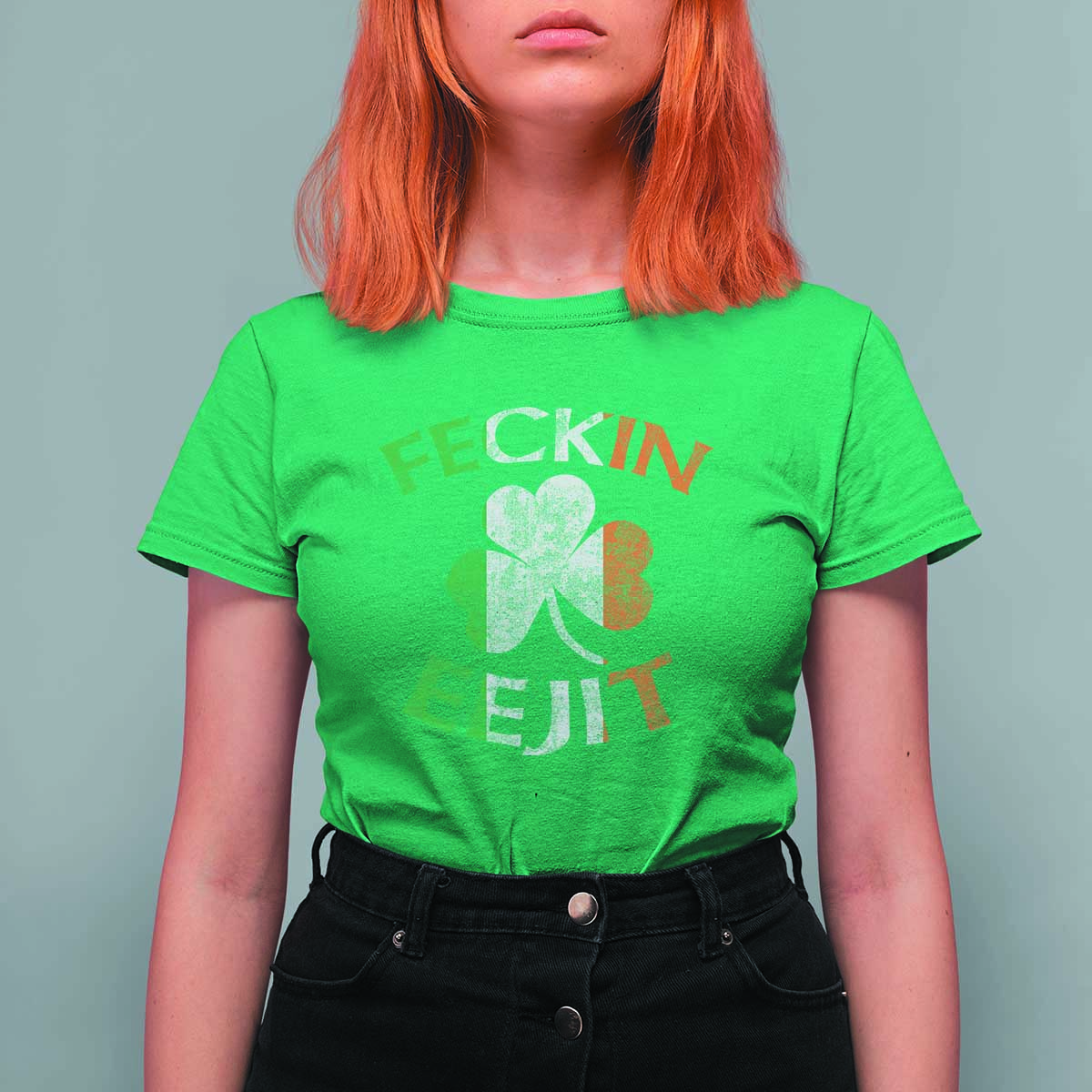 Funny Feckin Eejit T Shirt For Women Ireland Irish Slang Shamrock St Patrick's Day