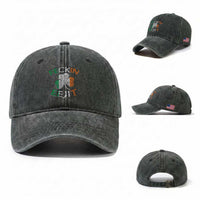 Funny Feckin Eejit Washed Cotton Baseball Cap Ireland Irish Slang Shamrock St Patrick's Day