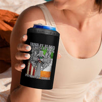 Irish Americans 4 in 1 Can Cooler Tumbler Irish By Blood American By Birth Patriot By Choice Celtic Cross