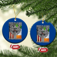 Irish Americans Ceramic Ornament Irish By Blood American By Birth Patriot By Choice Celtic Cross - Wonder Print Shop
