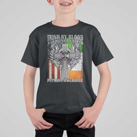Irish Americans T Shirt For Kid Irish By Blood American By Birth Patriot By Choice Celtic Cross