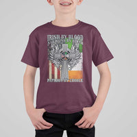 Irish Americans T Shirt For Kid Irish By Blood American By Birth Patriot By Choice Celtic Cross