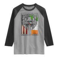 Irish Americans Raglan Shirt Irish By Blood American By Birth Patriot By Choice Celtic Cross