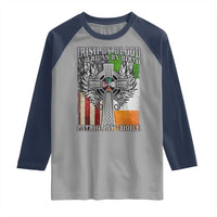Irish Americans Raglan Shirt Irish By Blood American By Birth Patriot By Choice Celtic Cross