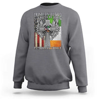 Irish Americans Sweatshirt Irish By Blood American By Birth Patriot By Choice Celtic Cross