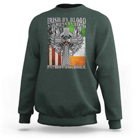 Irish Americans Sweatshirt Irish By Blood American By Birth Patriot By Choice Celtic Cross