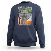 Irish Americans Sweatshirt Irish By Blood American By Birth Patriot By Choice Celtic Cross