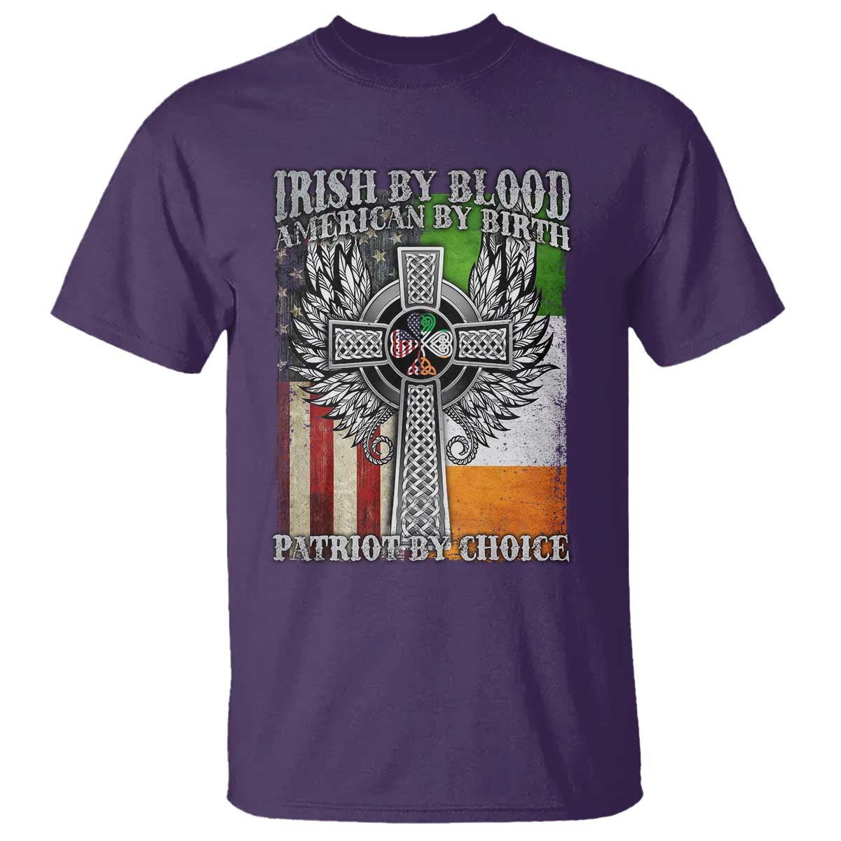 Irish Americans T Shirt Irish By Blood American By Birth Patriot By Choice Celtic Cross