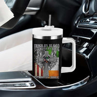 Irish Americans Tumbler With Handle Irish By Blood American By Birth Patriot By Choice Celtic Cross