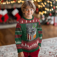 Irish Americans Knitted Sweatshirt Irish By Blood American By Birth Patriot By Choice Celtic Cross - Wonder Print Shop