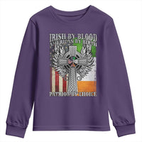 Irish Americans Youth Sweatshirt Irish By Blood American By Birth Patriot By Choice Celtic Cross