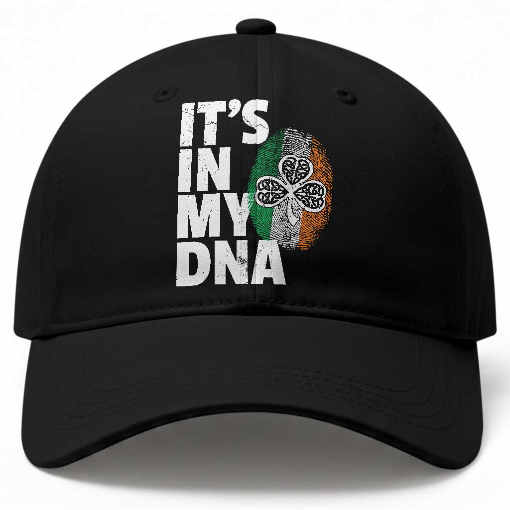 Funny Irish It's In My DNA Baseball Cap Ireland Fingerprint Flag