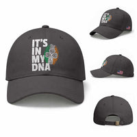 Funny Irish It's In My DNA Baseball Cap Ireland Fingerprint Flag
