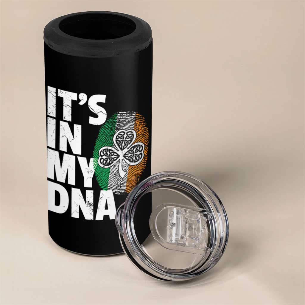Funny Irish It's In My DNA 4 in 1 Can Cooler Tumbler Ireland Fingerprint Flag