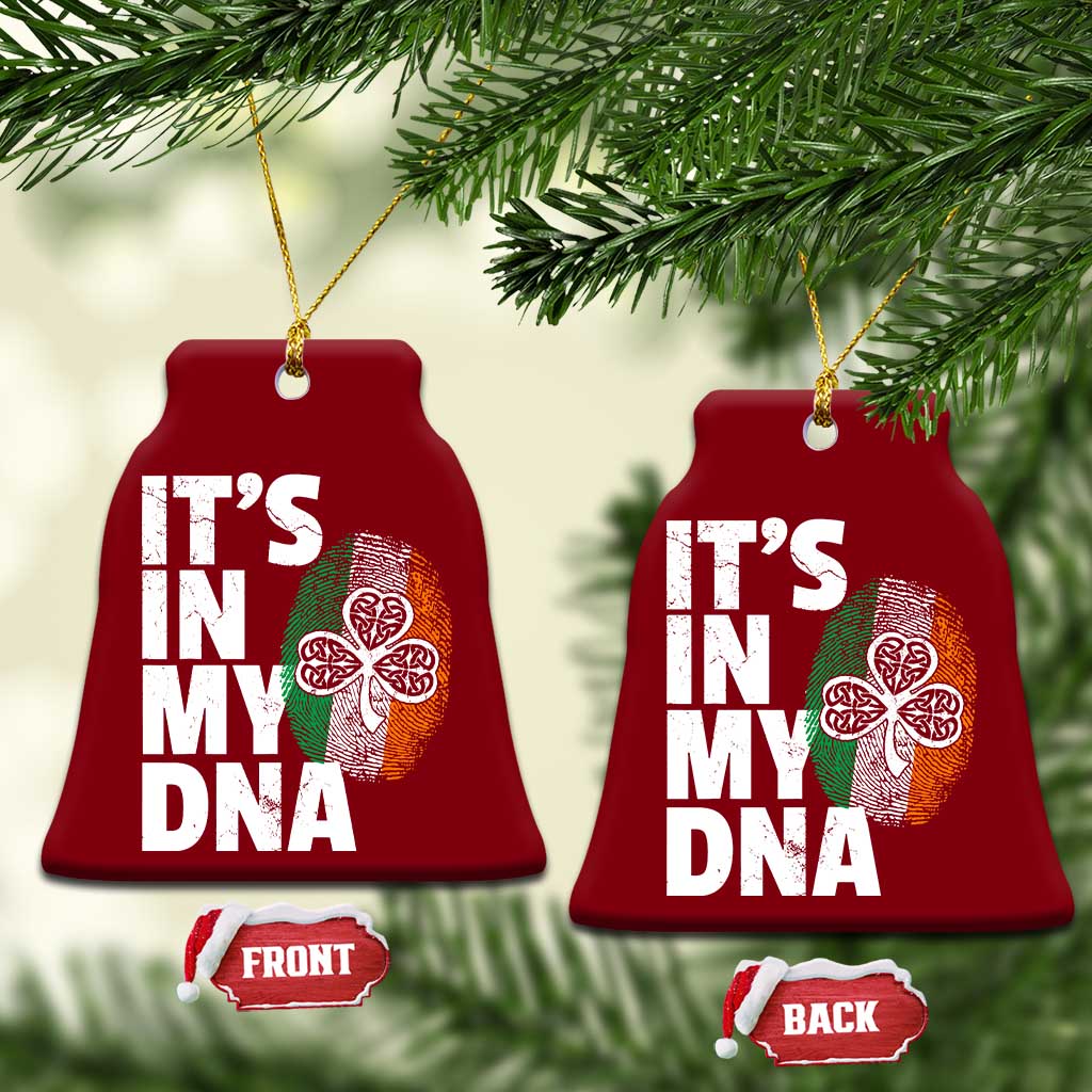 Funny Irish It's In My DNA Ceramic Ornament Ireland Fingerprint Flag - Wonder Print Shop
