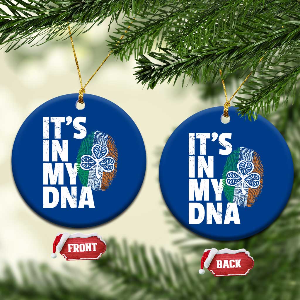 Funny Irish It's In My DNA Ceramic Ornament Ireland Fingerprint Flag - Wonder Print Shop