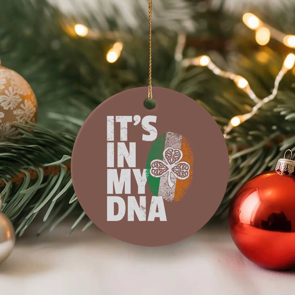 Funny Irish It's In My DNA Ceramic Ornament Ireland Fingerprint Flag - Wonder Print Shop