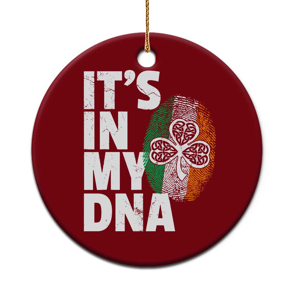 Funny Irish It's In My DNA Ceramic Ornament Ireland Fingerprint Flag - Wonder Print Shop