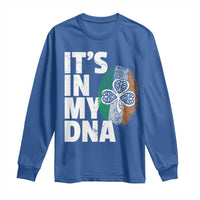Funny Irish It's In My DNA Long Sleeve Shirt Ireland Fingerprint Flag