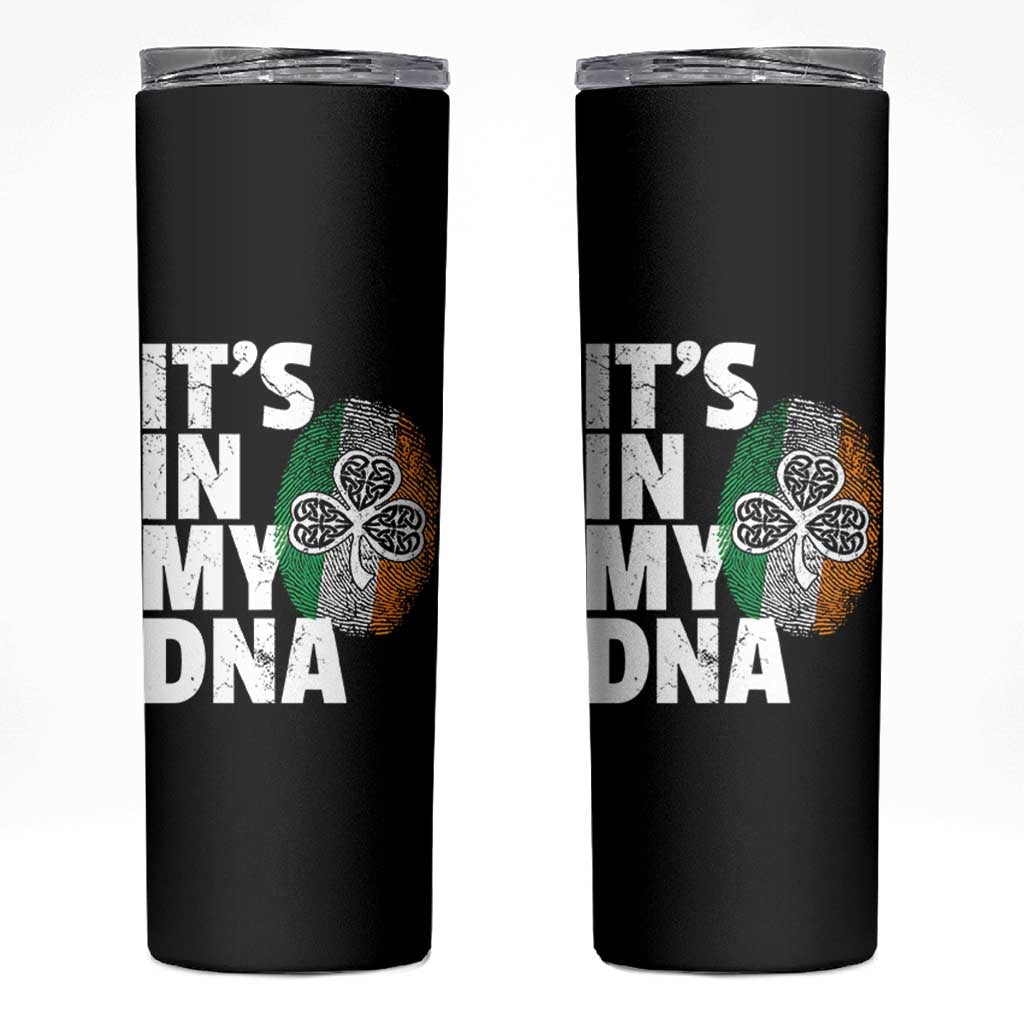 Funny Irish It's In My DNA Skinny Tumbler Ireland Fingerprint Flag