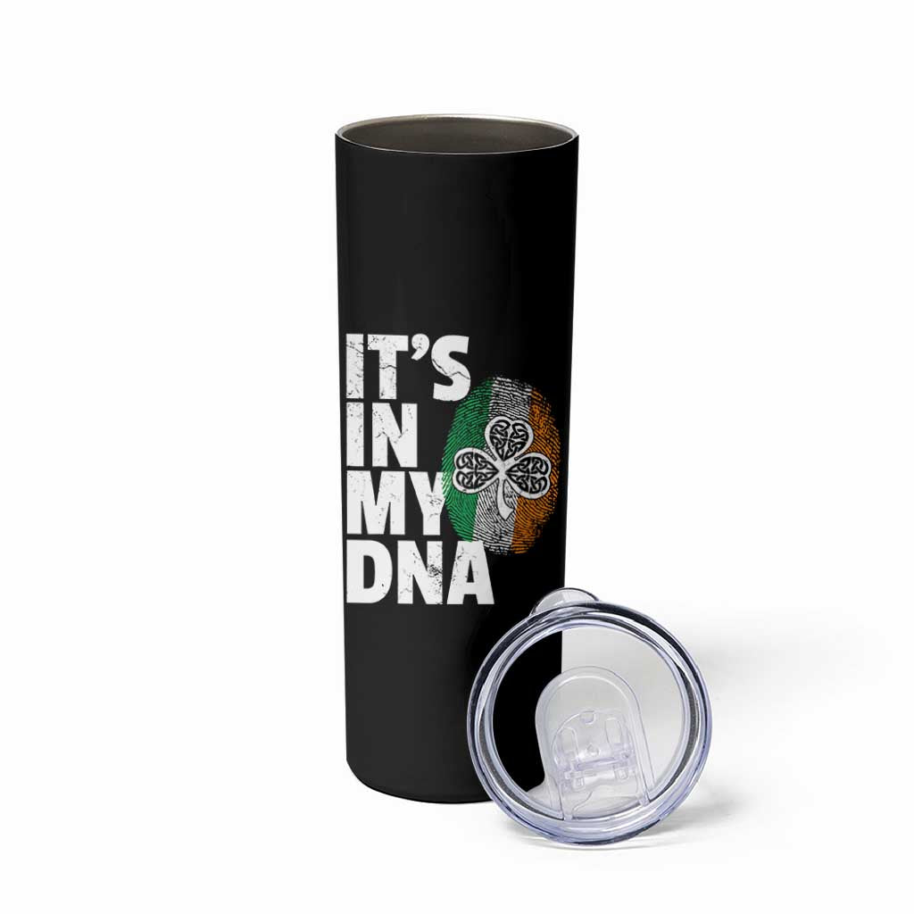 Funny Irish It's In My DNA Skinny Tumbler Ireland Fingerprint Flag