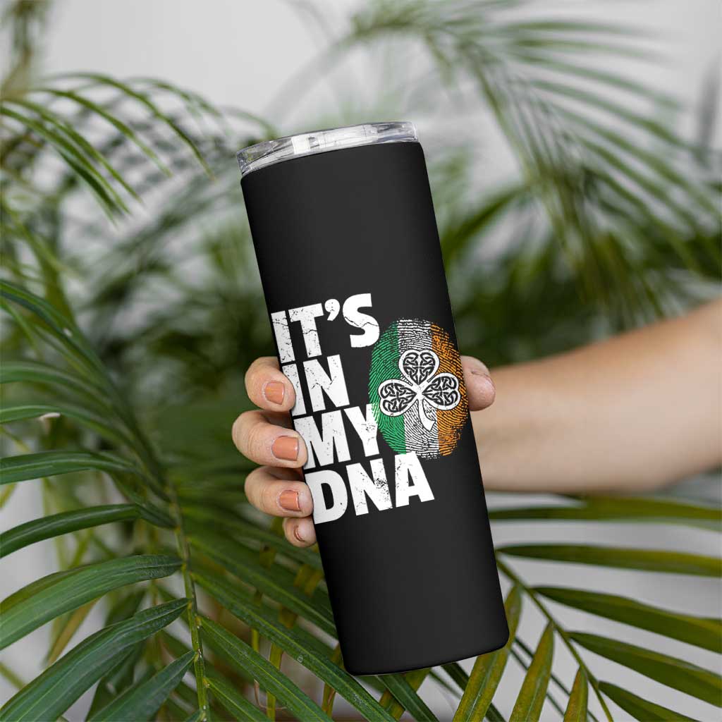 Funny Irish It's In My DNA Skinny Tumbler Ireland Fingerprint Flag