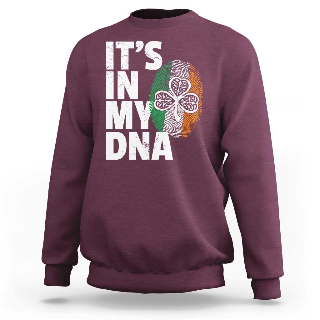 Funny Irish It's In My DNA Sweatshirt Ireland Fingerprint Flag